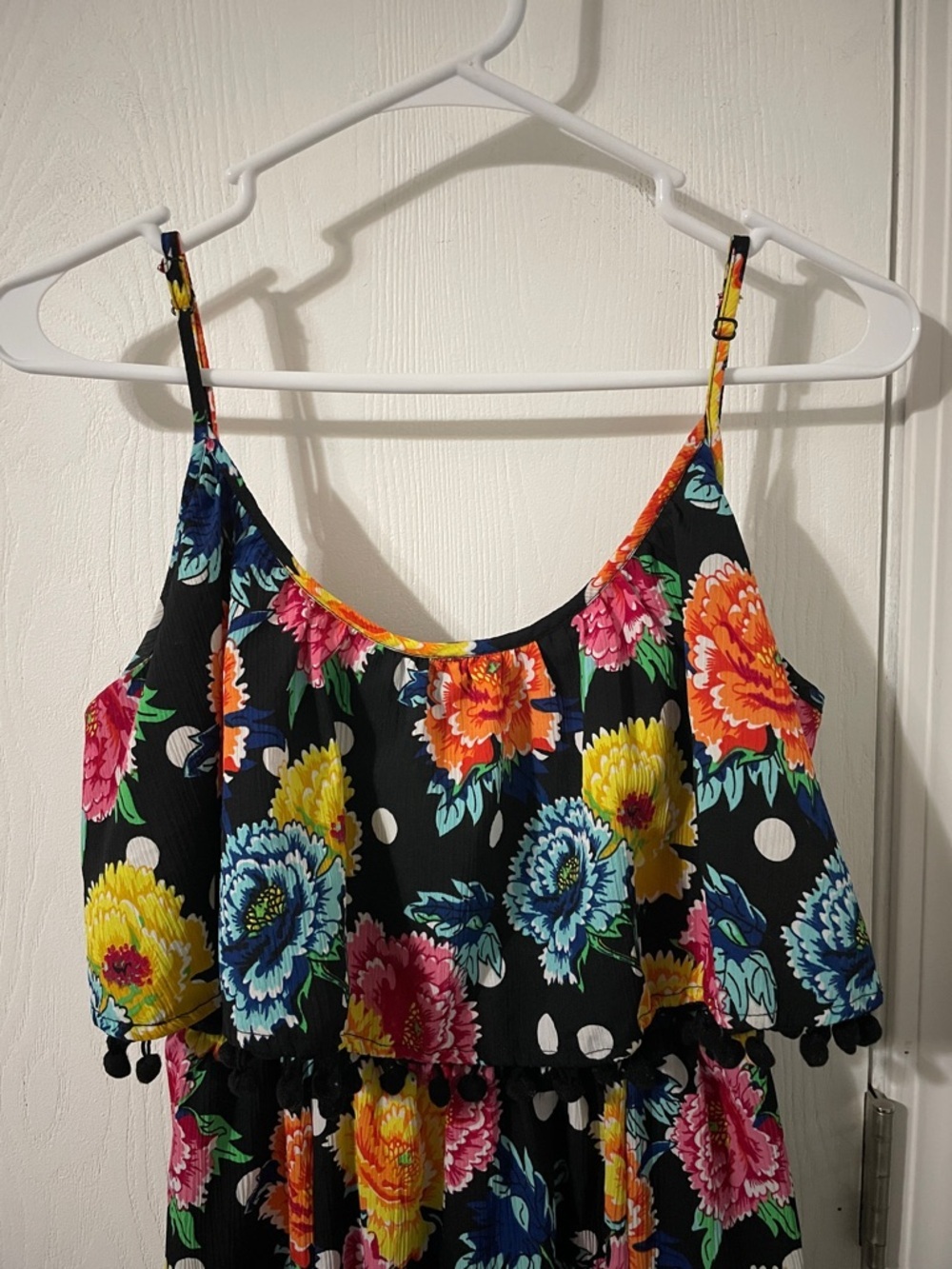 ASOS Black Floral Maxi Dress NWOT Bright Multi-Color Blooms Size 8 - Picture 8 of 11